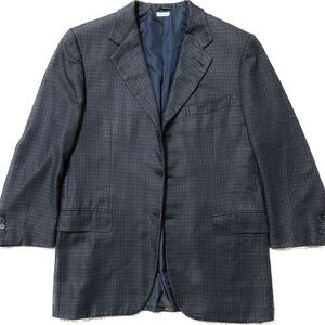 Brioni Unique Brown & Black 3 button Silk and Cashmere Jacket
